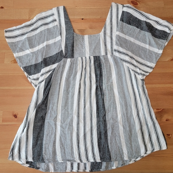 Thread + Supply Sqaure Neck Linen Blouse - Picture 2 of 3